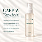 Tónico facial de CAEP W, envase y presentación completos